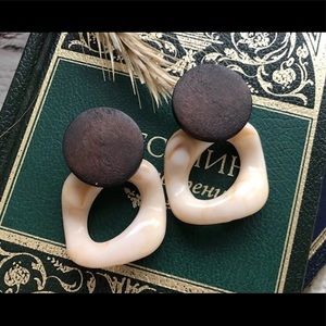 Wooden Earrings Drop Fashion Resin(NWT)